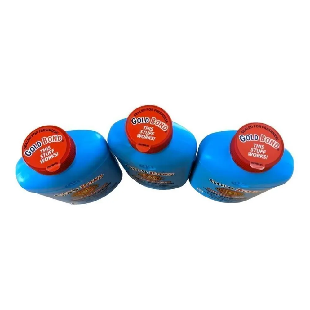 Gold Bond Medicated Foot Powder Maximum Strength with TALC 4 oz Lot of 3 Menthol